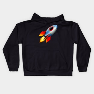 Pixelated Rocket Emoji Kids Hoodie